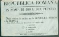 Repubblica romana. In nome di Dio e del popolo  / I triumviri C. Armellini, G. Mazzini, A. Saffi
